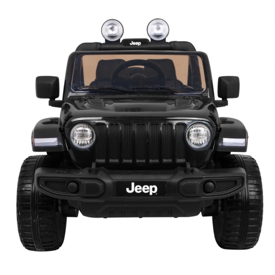 Jeep Wrangler Rubicon na akumulator dla dzieci Czarny + Pilot + Radio MP3 LED + Koła EVA