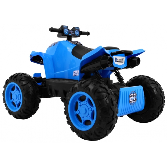 Quad na akumulator Sport Run dla dzieci Niebieski + Napęd 4x4 + LED + Radio MP3