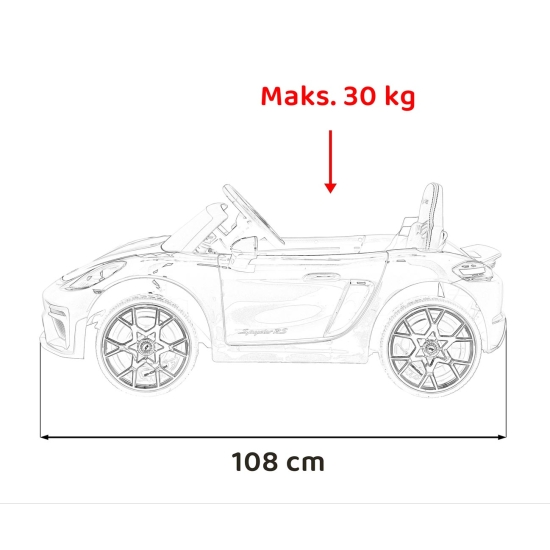 Pojazd Porsche Spyder RS 718 Żółty MP4