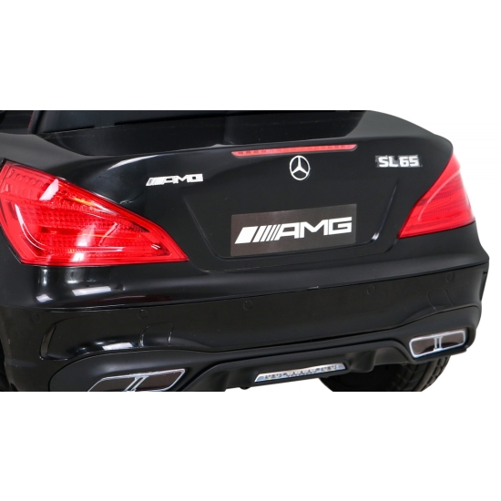 Mercedes Benz AMG SL65 S elektryczny dla dzieci Czarny + Pilot + Audio LED + Ekoskóra + EVA + Wolny Start