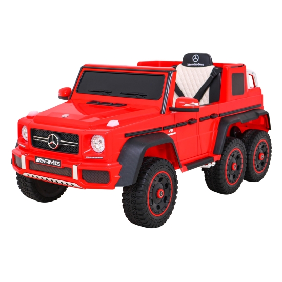 Mercedes G63 AMG Autko na akumulator Czerwony + Pilot + 6 kół EVA + Wolny Start + MP3 LED