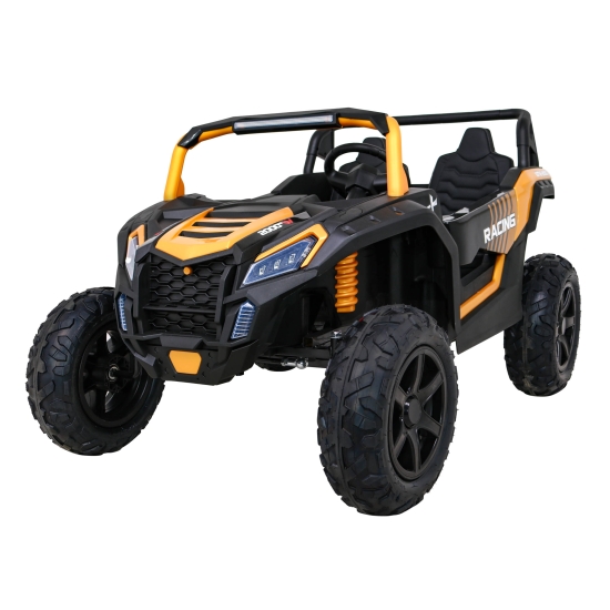 Buggy ATV Strong Racing dla 2 dzieci Złoty + Silnik bezszczotkowy + Pompowane koła + Audio LED