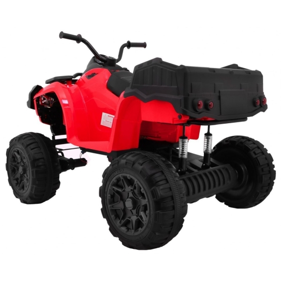 Quad XL ATV 2,4GHz na akumulator dla dzieci Czerwony + Pilot + Napęd 4x4 + Bagażnik + Wolny Start + EVA + Audio LED