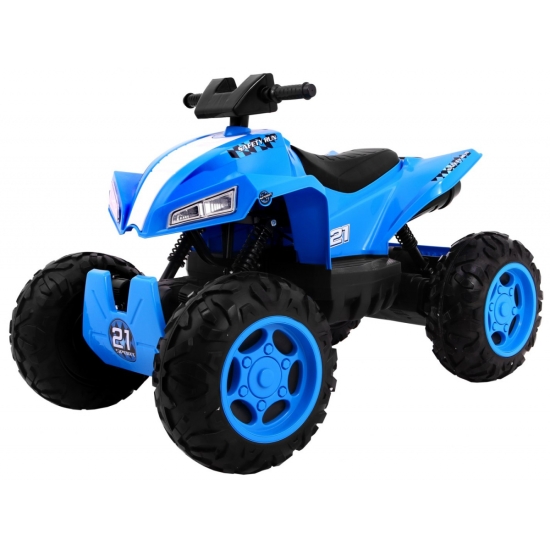 Quad na akumulator Sport Run dla dzieci Niebieski + Napęd 4x4 + LED + Radio MP3