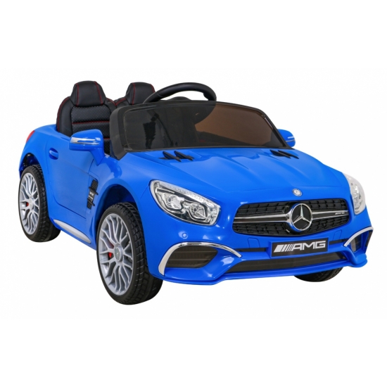 Mercedes Benz AMG SL65 S elektryczny dla dzieci Niebieski + Pilot + Audio LED + Ekoskóra + EVA + Wolny Start