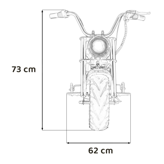 Pojazd Motorek Chopper Warrior Biały