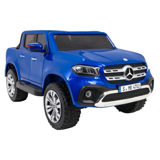 Mercedes Benz X-Class dla dzieci Lakier Niebieski + Pilot + Napęd 4x4 + MP4 + Bagażnik + EVA