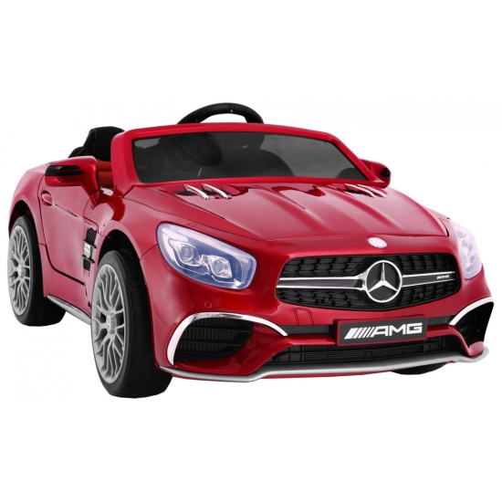 Mercedes AMG SL65 dla dzieci Lakier Czerwony + Pilot + Bagażnik + Regulacja siedzenia + MP3 LED + Wolny Start