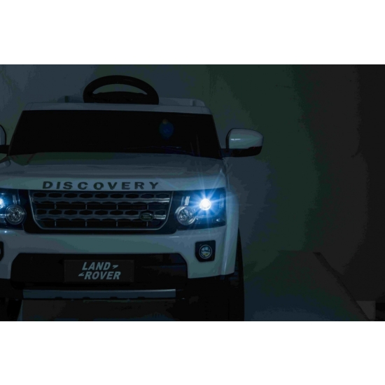 Land Rover Discovery Autko elektryczne dla dzieci Biały + Pilot + Koła EVA + Wolny Start + Radio MP3