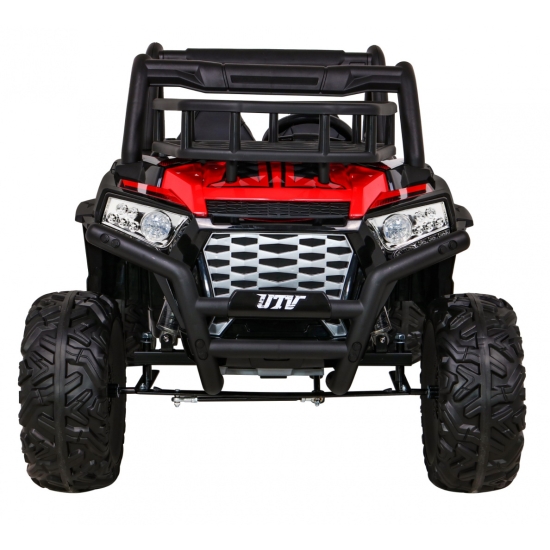 Buggy UTV Terenówka dla dzieci Czerwony + Pilot + Bagażnik + Wolny Start + EVA + MP3 LED