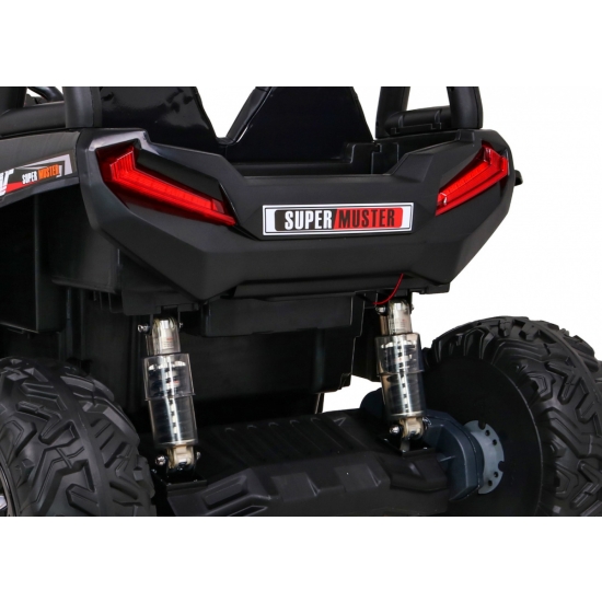 Buggy UTV Terenówka dla dzieci Czerwony + Pilot + Bagażnik + Wolny Start + EVA + MP3 LED