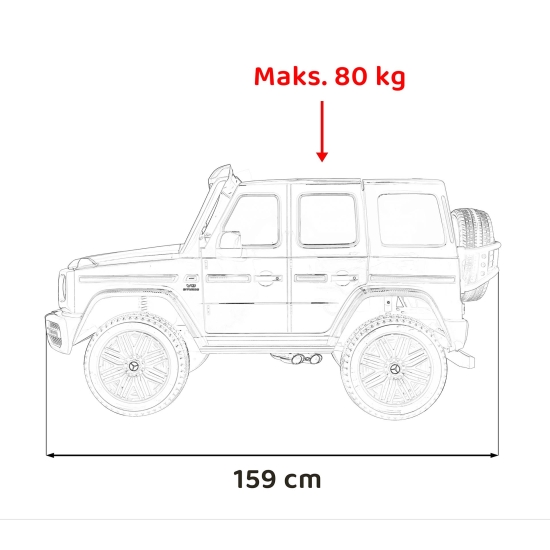 Pojazd Mercedes Benz G63 AMG XXL Biały