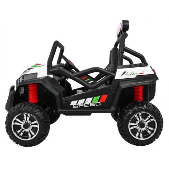 Terenowe Grand Buggy Lift dla dzieci Biały + Napęd 4x4 + Pilot + Bagażnik + Radio MP3 + LED