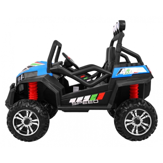 Grand Buggy Strong Lift dla dzieci Niebieski + Napęd 4x4 + Pilot + Bagażnik + Radio MP3 + LED