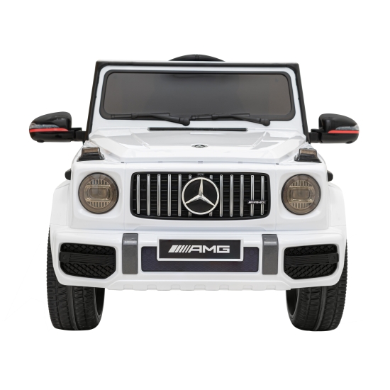 Mercedes AMG G63 dla dzieci Biały + Pilot + MP3 LED + Wolny Start + EVA + Pasy