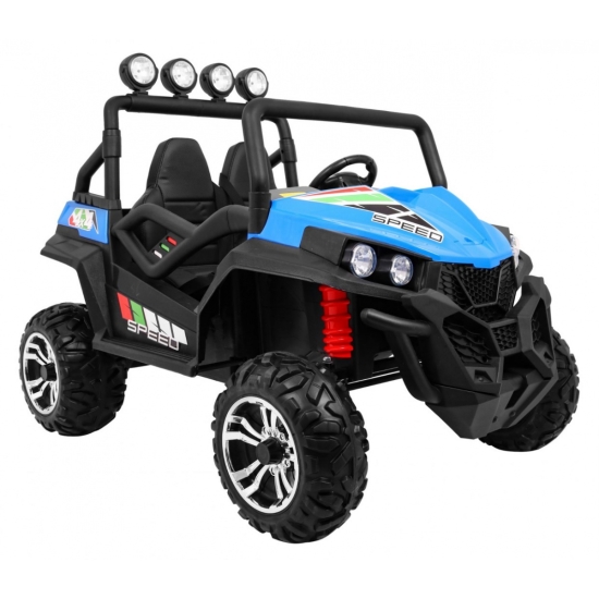 Grand Buggy Strong Lift dla dzieci Niebieski + Napęd 4x4 + Pilot + Bagażnik + Radio MP3 + LED