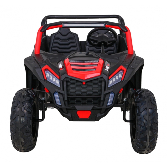 Buggy ATV Strong Racing dla 2 dzieci Czerwony + Silnik bezszczotkowy + Pompowane koła + Audio LED