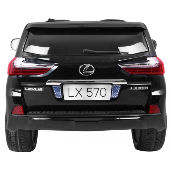 Lexus LX570 Lakierowane Autko dla 2 dzieci Czarny + Pilot + Koła EVA + Radio MP3 LED