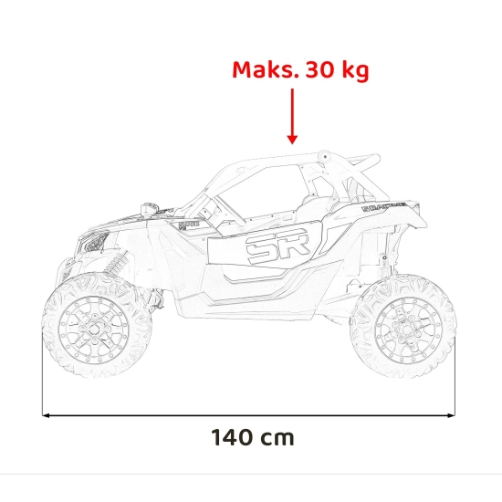 Pojazd Buggy SR SUPER 66 Pomarańczowy