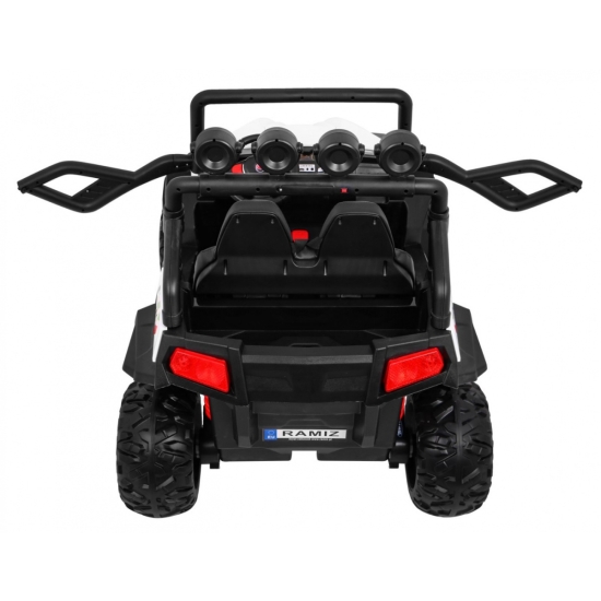 Grand Buggy Strong Lift dla dzieci Biały + Napęd 4x4 + Pilot + Bagażnik + Radio MP3 + LED