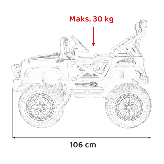 Pojazd OFF ROAD Speed Biały