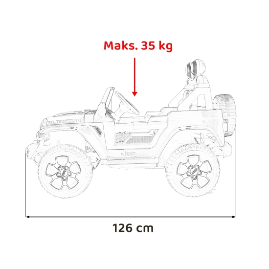 Jeep Wrangler Rubicon na akumulator dla dzieci Zielony + Pilot + Radio MP3 LED + Koła EVA