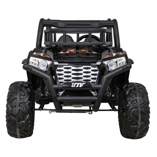 Buggy UTV Terenówka dla dzieci Czarny + Pilot + Bagażnik + Wolny Start + EVA + MP3 LED