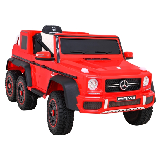 Mercedes G63 AMG Autko na akumulator Czerwony + Pilot + 6 kół EVA + Wolny Start + MP3 LED