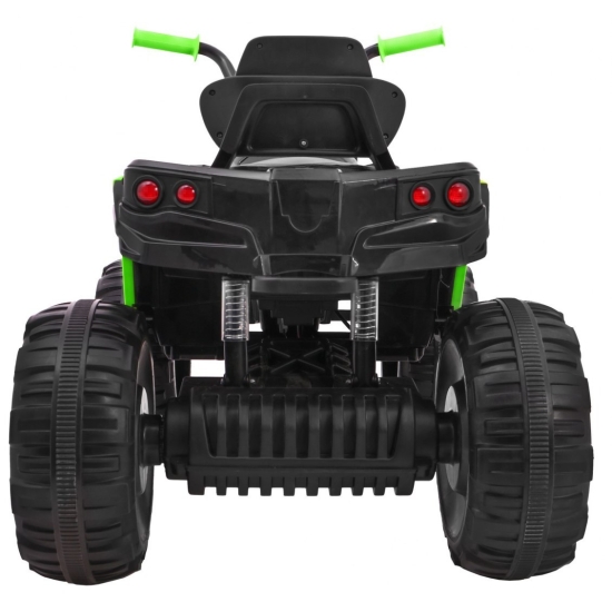 Quad ATV na akumulator dla dzieci Czarno-zielony + Koła EVA + Radio MP3 + LED + Wolny Start