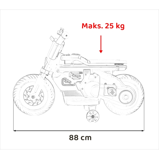 Pojazd Motorek Future 88 Biały