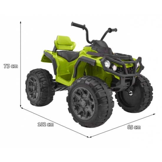 Quad ATV 2.4GHz na akumulator dla dzieci Zielony + Pilot + Koła EVA + Radio MP3 + Wolny Start