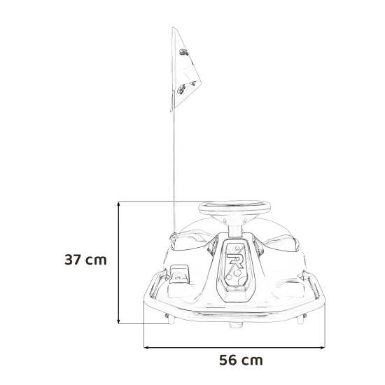 Pojazd Racing Drifter na akumulator dla dzieci Biały + Funkcja driftu + Audio LED