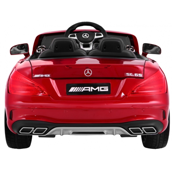 Mercedes AMG SL65 dla dzieci Lakier Czerwony + Pilot + Bagażnik + Regulacja siedzenia + MP3 LED + Wolny Start