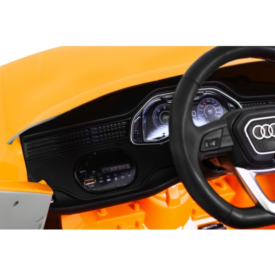 Audi Q8 Lift na akumulator dla dzieci Żółty + Pilot + EVA + Wolny Start + MP3 USB + LED