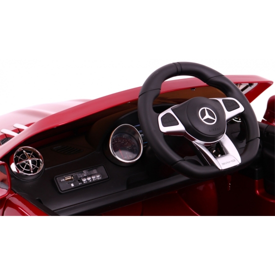 Mercedes AMG SL65 dla dzieci Lakier Czerwony + Pilot + Bagażnik + Regulacja siedzenia + MP3 LED + Wolny Start