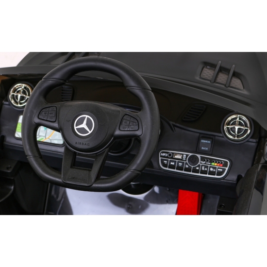 Mercedes Benz AMG SL65 S elektryczny dla dzieci Czarny + Pilot + Audio LED + Ekoskóra + EVA + Wolny Start