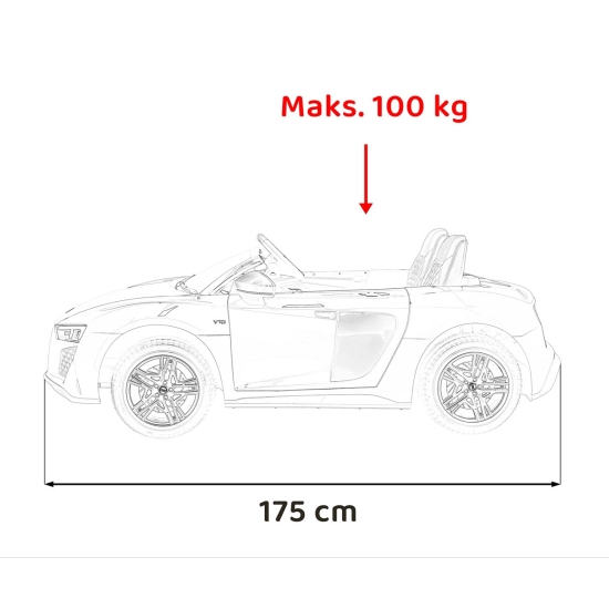 Pojazd Audi Spyder R8 LIFT STRONG Czarny