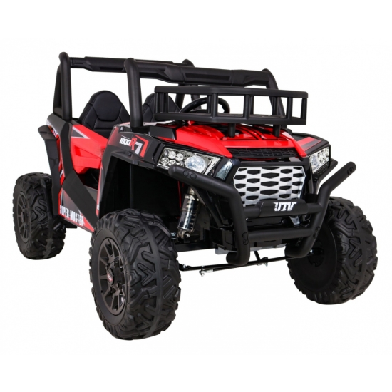 Buggy UTV Terenówka dla dzieci Czerwony + Pilot + Bagażnik + Wolny Start + EVA + MP3 LED