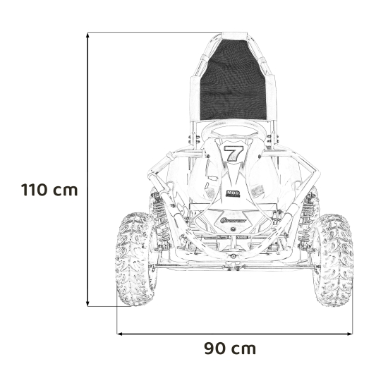 Pojazd Gokart Spalinowy MUD MONSTER Pomarańczowy