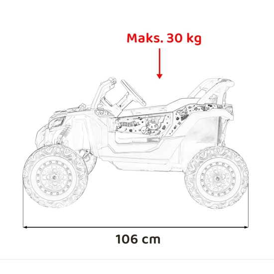 Pojazd Buggy ATV Defend 4x4 Fioletowy Licencja KUROMI