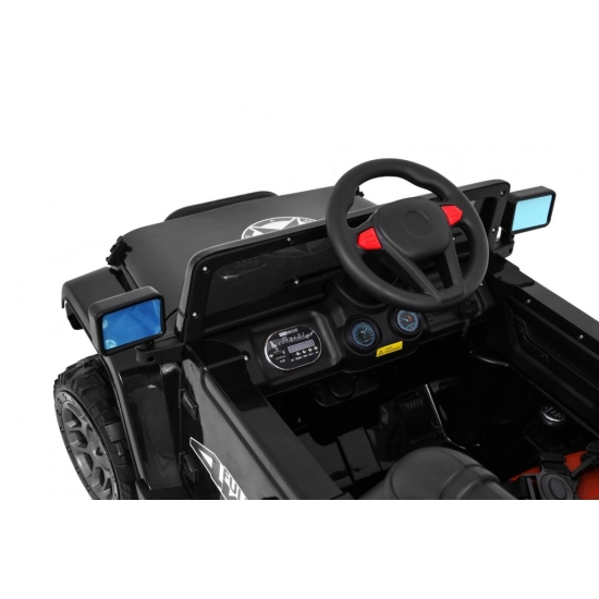 Auto Terenowe Full Time 4WD dla dzieci Czarny + Napęd 4x4 + Pilot + Audio LED + Schowek