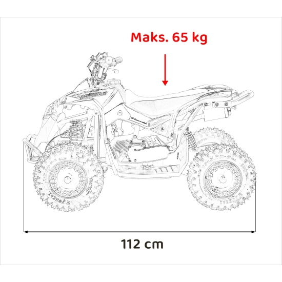 Pojazd Quad Spalinowy RENEGADE HIPERFECT 49CC Żółty