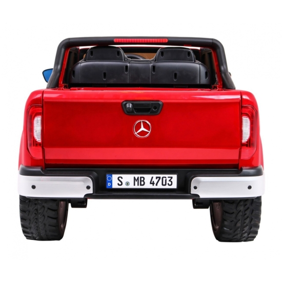 Mercedes Benz X-Class dla dzieci Lakier Czerwony + Pilot + Napęd 4x4 + MP4 + Bagażnik + EVA