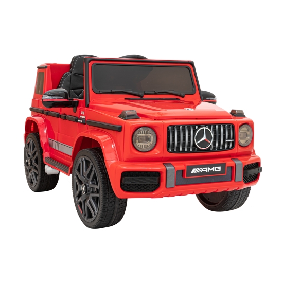 Mercedes AMG G63 dla dzieci Czerwony + Pilot + MP3 LED + Wolny Start + EVA + Pasy