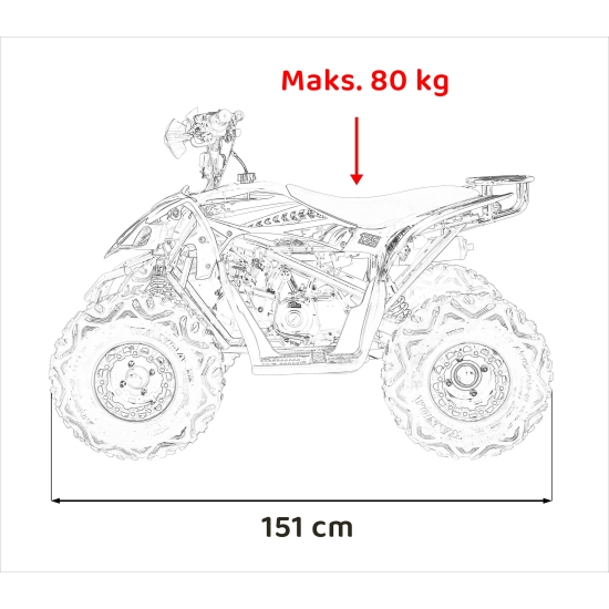 Pojazd Quad Spalinowy DESERT STORM Pomarańczowy