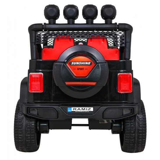 Autko terenowe Raptor Drifter Płomienie + Pilot + Napęd 4x4 + Schowek + Wolny Start + MP3 LED