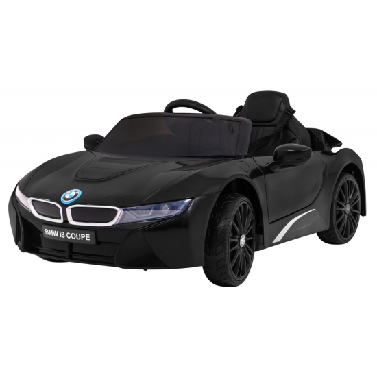 BMW I8 Lift Auto na akumulator Czarny + Pilot + Wolny Start + 3-pkt pasy + MP3 USB + LED