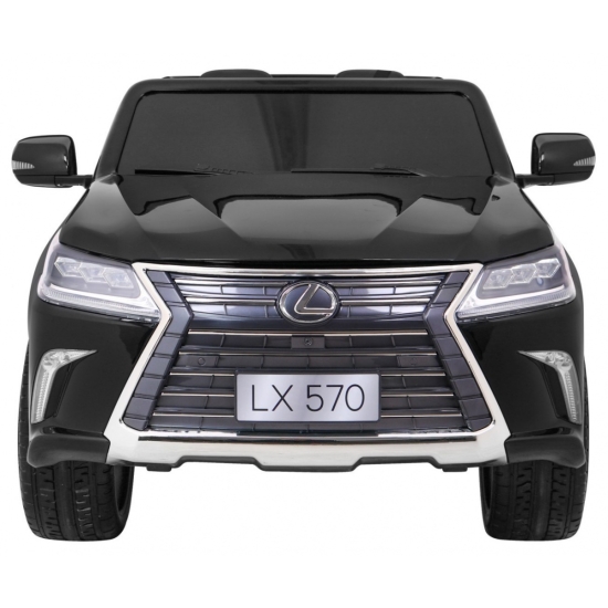 Lexus LX570 Lakierowane Autko dla 2 dzieci Czarny + Pilot + Koła EVA + Radio MP3 LED