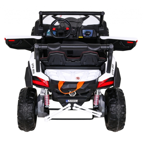 Buggy UTV-MX na akumulator dla dzieci Biały + Napęd 4x4 + Pilot + Audio LED + Schowek + EVA + Wolny Start