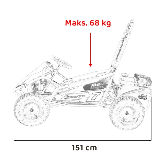 Pojazd Gokart Spalinowy MUD MONSTER Pomarańczowy